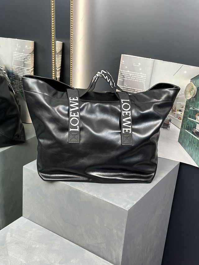 Loewe original calfskin fold shopper bag B507X23 black