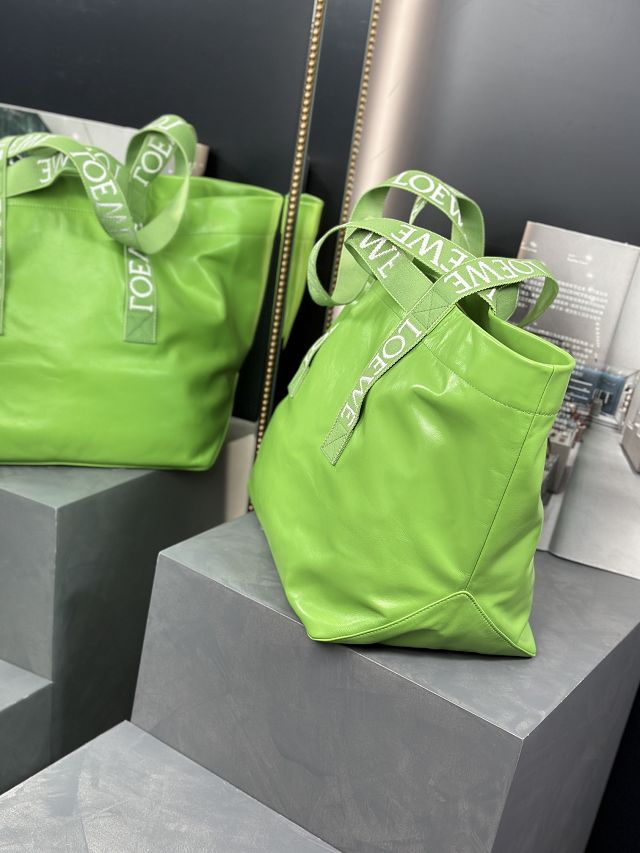 Loewe original calfskin fold shopper bag LW0001 green