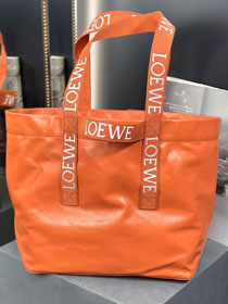 Loewe original calfskin fold shopper bag LW0001 orange