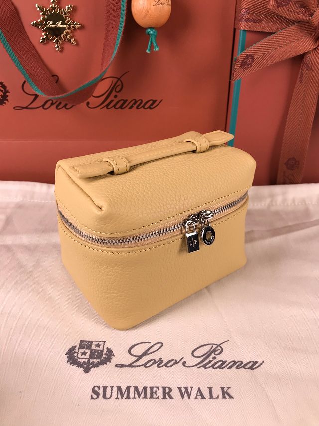 Loro Piana original calfskin extra pocket L11 case FAN4030 yellow