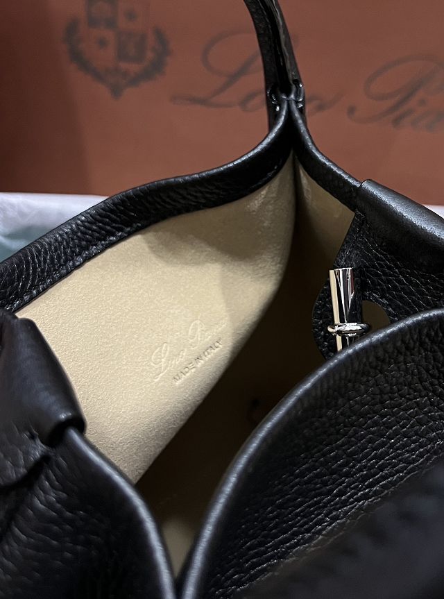 Loro Piana original calfskin mini bale bag FAM7943 black