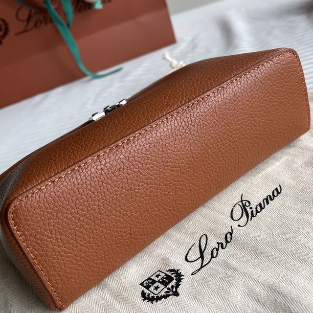 Loro Piana original calfskin extra pocket pouch L19 FAN4045 brown