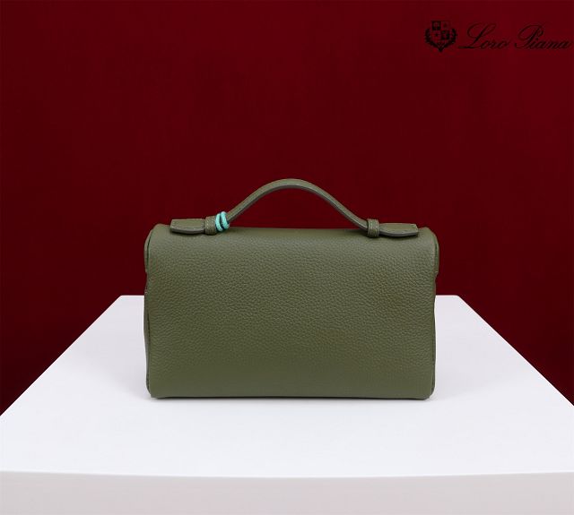 Loro Piana original calfskin extra pocket pouch L19 FAN4045 dark green