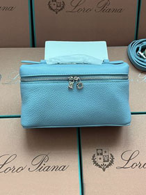 Loro Piana original calfskin extra pocket pouch L19 FAN4045 sky blue