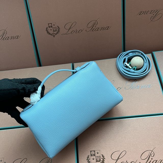 Loro Piana original calfskin extra pocket pouch L19 FAN4045 sky blue