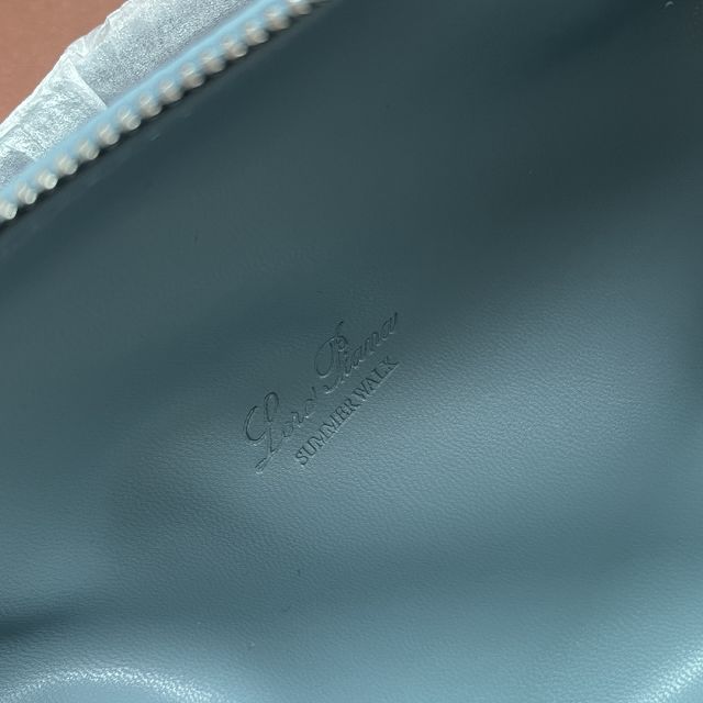 Loro Piana original calfskin extra pocket pouch L19 FAN4045 sky blue