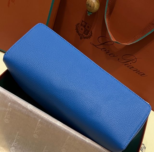 Loro Piana original calfskin extra pocket pouch L27 FAI8511 blue