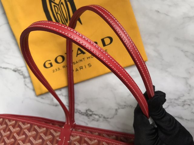 Goyard original canvas artois MM bag GY0034 red