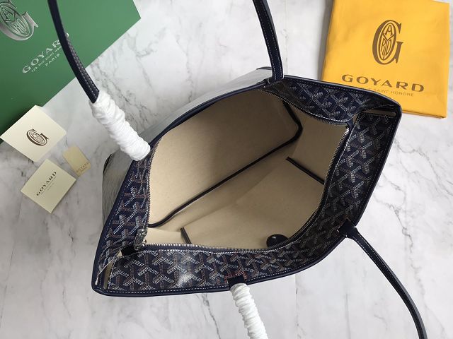 Goyard original canvas artois PM bag GY0002 navy blue