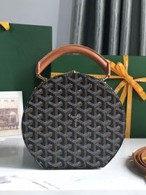 Goyard original canvas alto hatbox bag GY0037 black&brown