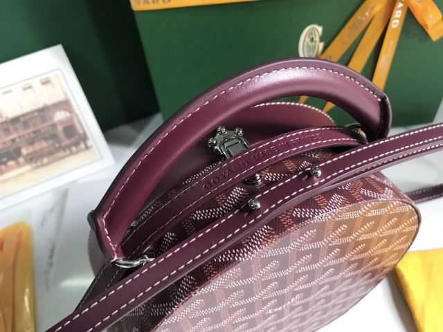 Goyard original canvas alto hatbox bag GY0037 burgundy