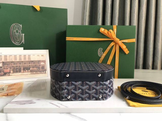 Goyard original canvas alto hatbox bag GY0037 navy blue