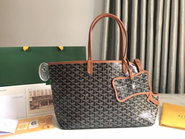 Goyard original canvas chien gris pet carrier bag GY0037 black&brown