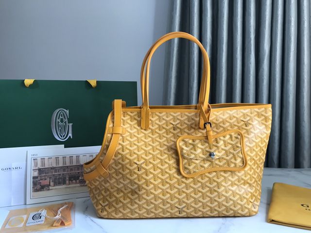 Goyard original canvas chien gris pet carrier bag GY0037 yellow