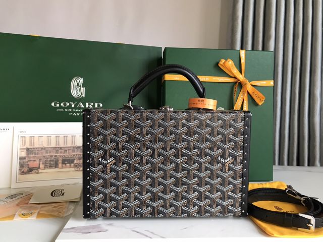 Goyard original canvas grand hotel trunk bag GY0036 black