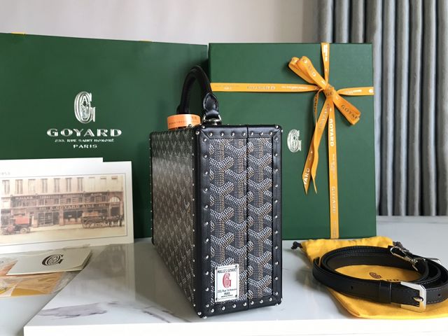 Goyard original canvas grand hotel trunk bag GY0036 black