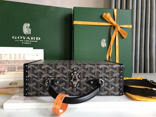 Goyard original canvas grand hotel trunk bag GY0036 black