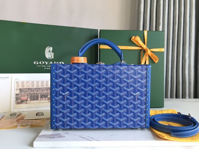 Goyard original canvas grand hotel trunk bag GY0036 blue