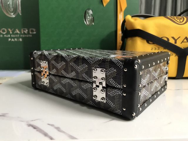 Goyard original canvas minaudiere trunk bag GY0039 black