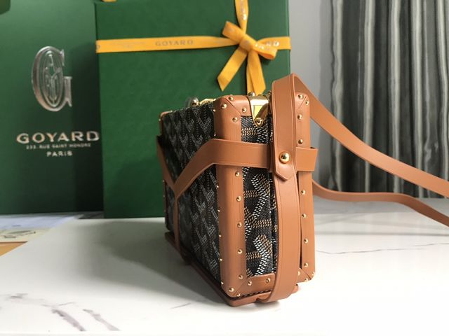 Goyard original canvas minaudiere trunk bag GY0039 black&brown