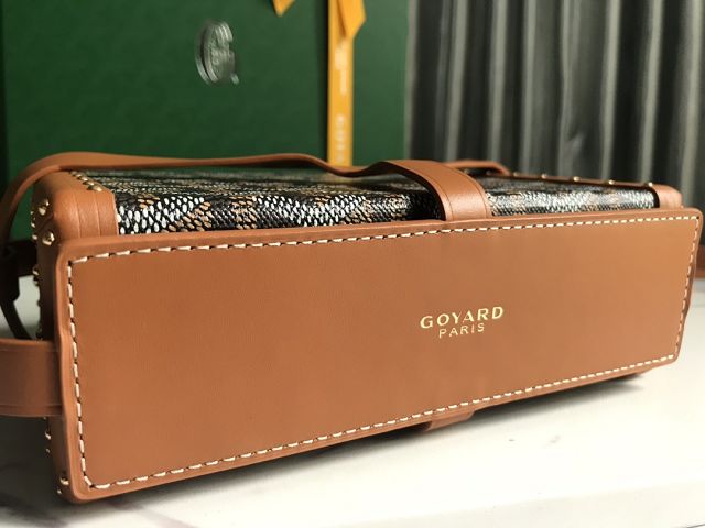 Goyard original canvas minaudiere trunk bag GY0039 black&brown