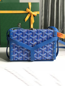 Goyard original canvas minaudiere trunk bag GY0039 blue