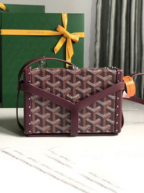 Goyard original canvas minaudiere trunk bag GY0039 burgundy