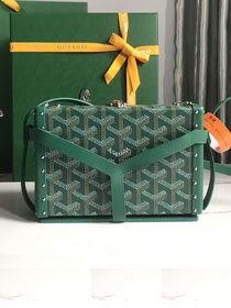 Goyard original canvas minaudiere trunk bag GY0039 green