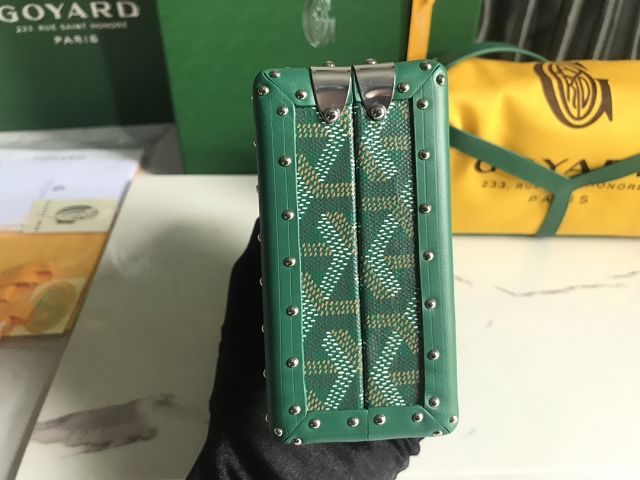 Goyard original canvas minaudiere trunk bag GY0039 green