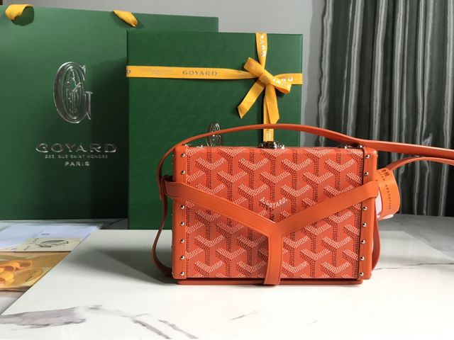 Goyard original canvas minaudiere trunk bag GY0039 orange