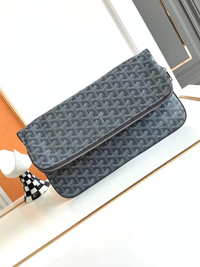 Goyard original calfskin&canvas sainte marie MM clutch GY0020 grey