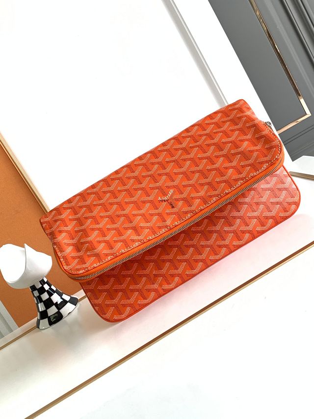 Goyard original calfskin&canvas sainte marie MM clutch GY0020 orange