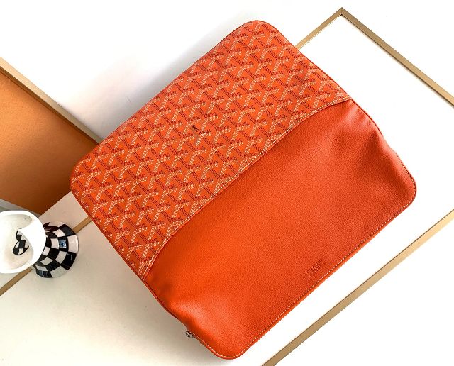 Goyard original calfskin&canvas sainte marie MM clutch GY0020 orange