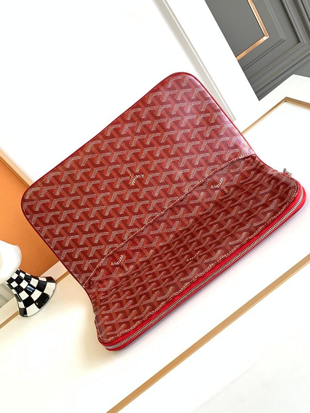 Goyard original calfskin&canvas sainte marie MM clutch GY0020 red