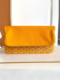 Goyard original calfskin&canvas sainte marie MM clutch GY0020 yellow