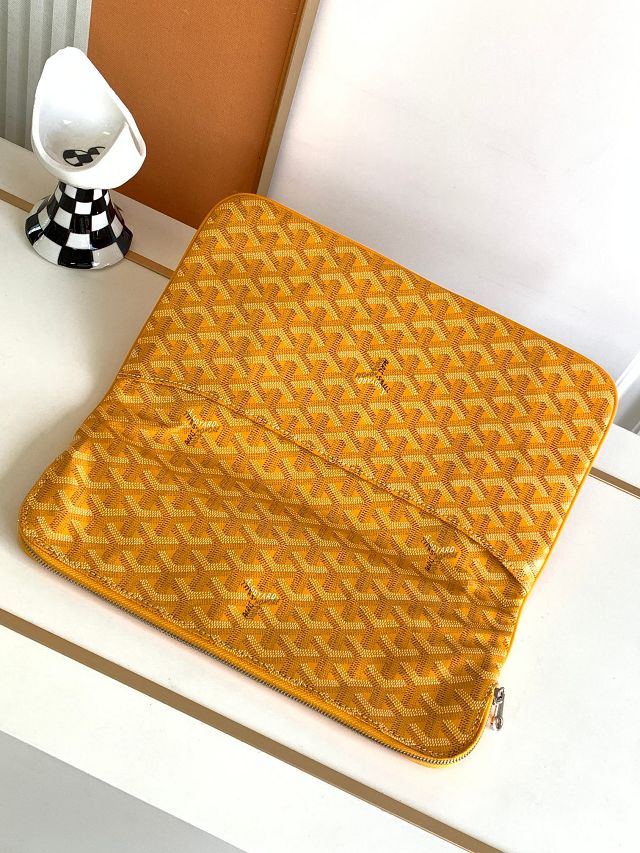 Goyard original calfskin&canvas sainte marie MM clutch GY0020 yellow