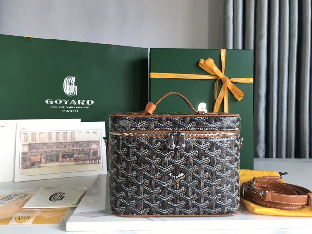 Goyard original canvas muse vanity case GY0052 black&brown