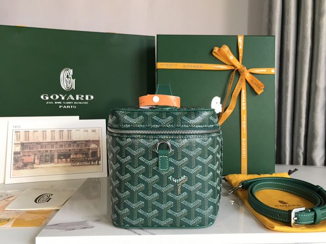 Goyard original canvas muse vanity case GY0052 green