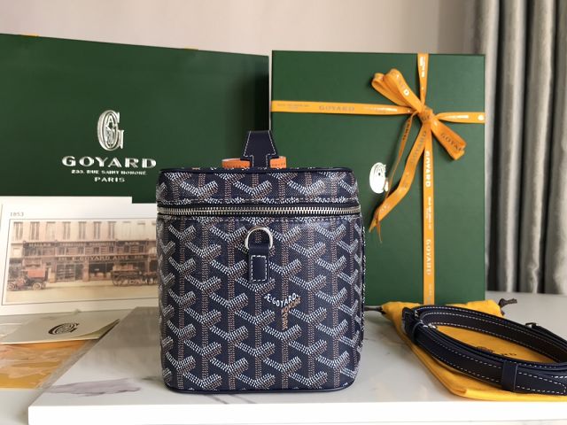 Goyard original canvas muse vanity case GY0052 navy blue