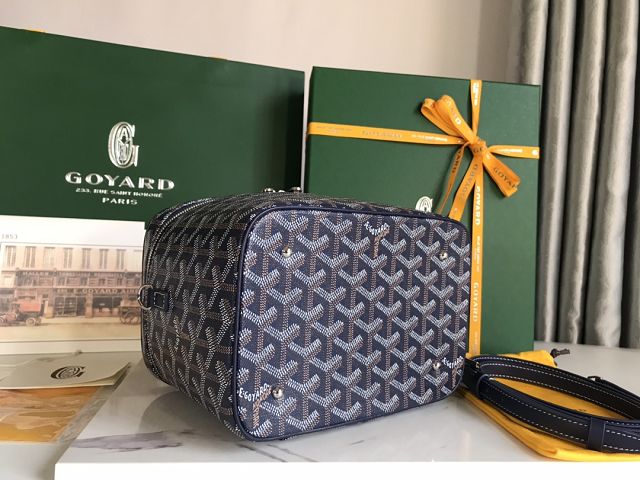 Goyard original canvas muse vanity case GY0052 navy blue