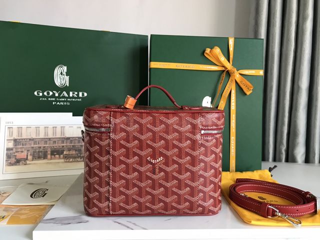 Goyard original canvas muse vanity case GY0052 red