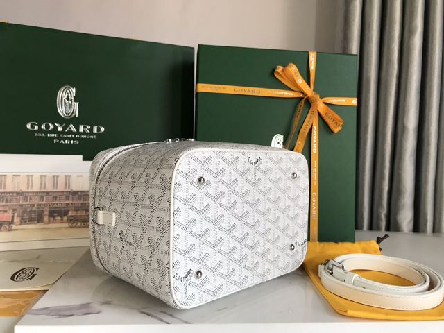 Goyard original canvas muse vanity case GY0052 white