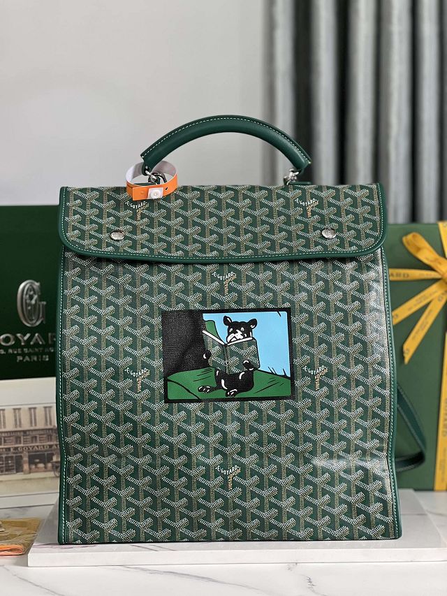 Goyard original canvas saint leger backpack GY0053 green