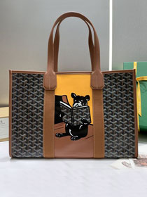 Goyard original canvas villette shopping tote bag GY0026 black&brown