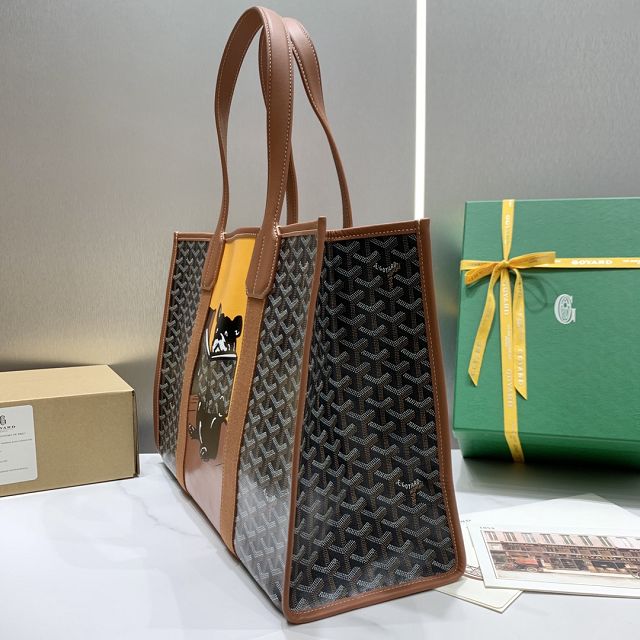 Goyard original canvas villette shopping tote bag GY0026 black&brown