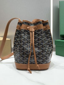 Goyard original canvas petit flot bucket bag GY0054 black&brown