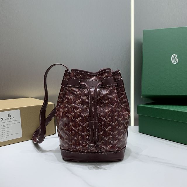 Goyard original canvas petit flot bucket bag GY0054 burgundy