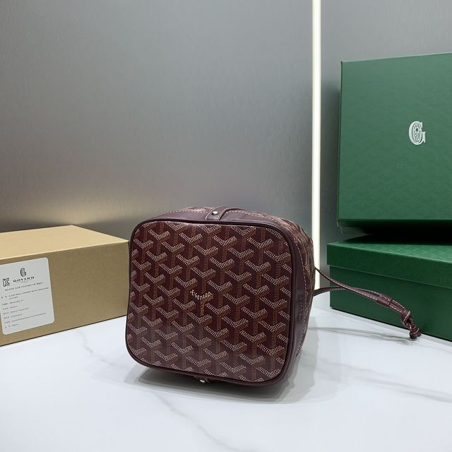 Goyard original canvas petit flot bucket bag GY0054 burgundy