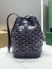 Goyard original canvas petit flot bucket bag GY0054 navy blue