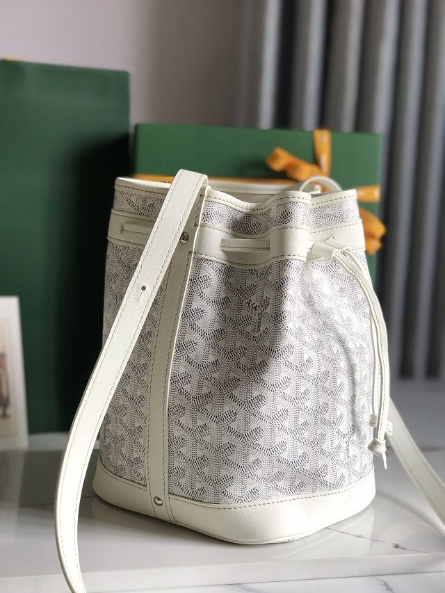 Goyard original canvas petit flot bucket bag GY0054 white